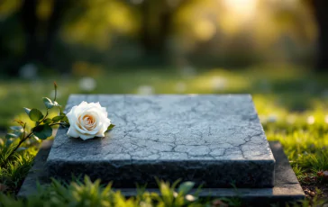 Rosa bianca posata sulla tomba di Papa Francesco