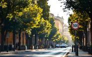 Immagine di un'auto della polizia in servizio a Roma
