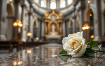 Immagine della tomba di Papa Francesco con fiori