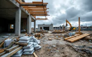 Immagine di un cantiere edile a Scordia dopo l'incidente