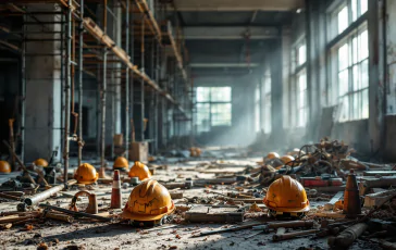 Immagine di un cantiere con segnaletica di sicurezza