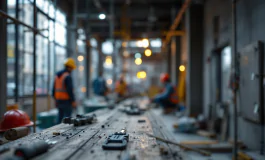 Immagine di un cantiere edile a Scordia dopo un incidente mortale