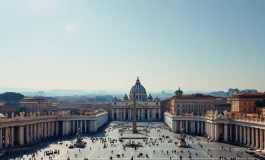 Persone in fila per l'ultimo saluto a Papa Francesco