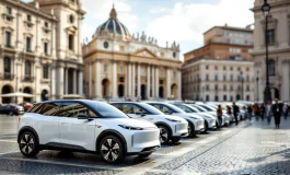 Veicoli elettrici in movimento nel Vaticano