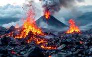 Colata lavica dell'Etna durante un'eruzione recente