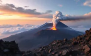 Immagine dell'eruzione dell'Etna durante la tredicesima fase