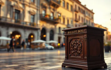 Grafico che mostra il calo dell'affluenza elettorale a Genova