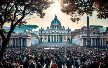 Papa Leone XIV durante la cerimonia di insediamento a San Pietro
