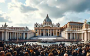 Papa Leone XIV durante la cerimonia di insediamento