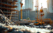 Immagine di un cantiere edile a Brescia dopo un'esplosione