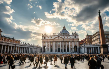 Fedeli in attesa della fumata bianca a San Pietro