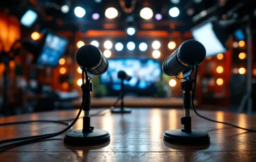 Giancarlo Magalli mentre usa il sarcasmo in un programma TV