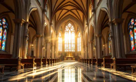 Il cardinale Bychok in un evento religioso significativo