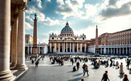 Il nuovo Papa eletto durante la cerimonia di insediamento