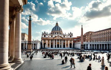 Il nuovo Papa eletto durante la cerimonia di insediamento