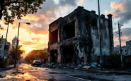 Incendio devastante a Gubbio con fiamme e fumi