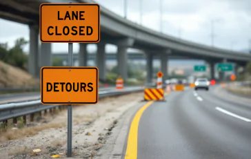 Incidente sull'A10 con traffico bloccato e segnaletica