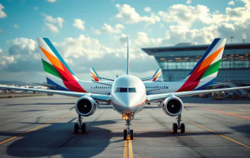 Frecce Tricolori in volo sopra l'aeroporto di Pantelleria