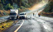 Incidente stradale sulla A4 tra camion e furgone