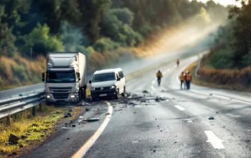 Incidente stradale sulla A4 tra camion e furgone