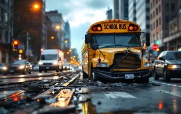 Incidente tra un Tir e un bus scolastico sulla Pedemontana