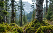 Boscaiolo in un bosco del Friuli dopo un incidente mortale