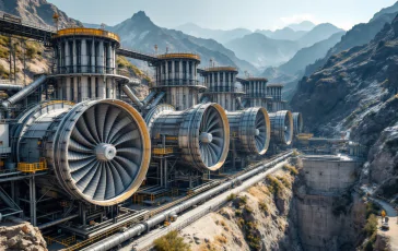 Immagine della centrale idroelettrica di Bargi dopo l'incidente