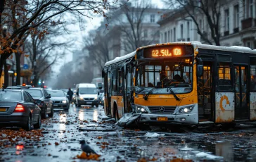 Pullman incidentato a Torino con ragazzi a bordo