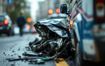 Ambulanza coinvolta in un incidente stradale a Secugnago