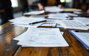 Immagine di un presidente di seggio allontanato durante le elezioni a Scalea