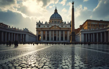 Leone XIV durante la preghiera del Regina Coeli in Vaticano