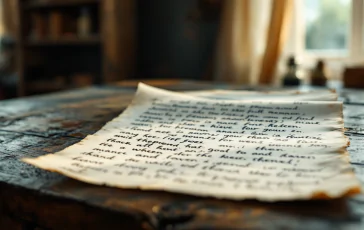 Immagine di una lettera straziante di una sorella