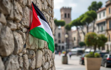 Bandiera palestinese simbolo di diritti civili e libertà