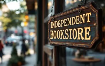 Scorcio di una libreria indipendente a Bari con libri antichi