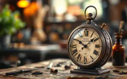 Orologio storico in fase di manutenzione con attrezzi
