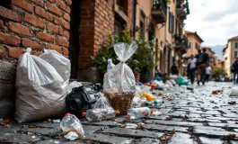Immagine della campagna di Monreale contro i rifiuti