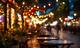 La movida notturna a Roma con persone in strada