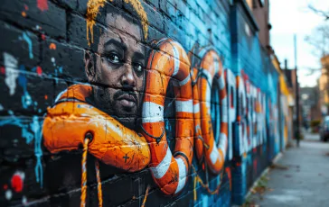 Murale di aleXsandro Palombo che simboleggia speranza