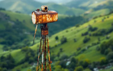 Pala eolica di Lutirano immersa nella natura