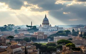 Papa Leone XIV durante la visita al Campidoglio