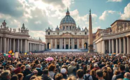 Papa Leone XIV durante il primo Regina Caeli a San Pietro