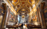Interno della Cappella Sistina durante i preparativi per il conclave