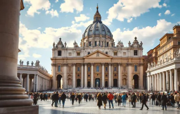 Basilica di San Pietro durante i preparativi del Conclave