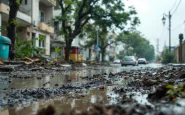Immagine dell'alluvione a Lamporecchio con danni visibili