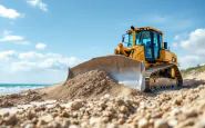Intervento di ripascimento sulla spiaggia di Ostia