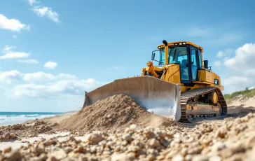 Intervento di ripascimento sulla spiaggia di Ostia