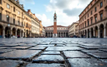 Piazza San Giovanni in fase di ripristino dopo eventi