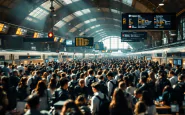 Treni fermi alla stazione di Roma durante sciopero