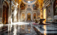 Vista della storica sala del conclave a Venezia