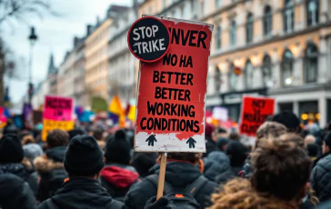 Medici e infermieri in protesta durante sciopero nazionale
